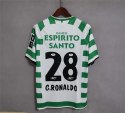 Koszulka Piłkarska Sporting Lizbona 2002/2003 Home Retro, Ronaldo Koszulka Piłkarska Sporting Lizbona 2002/2003 Home Retro, Ronaldo