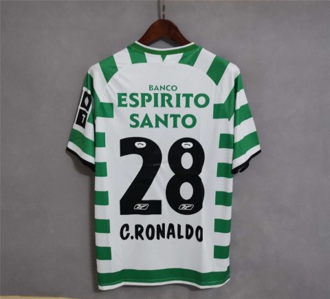 Koszulka Piłkarska Sporting Lizbona 2002/2003 Home Retro, Ronaldo Koszulka Piłkarska Sporting Lizbona 2002/2003 Home Retro, Ronaldo