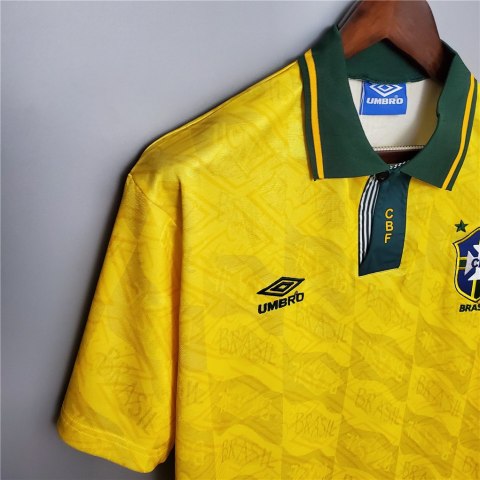 Koszulka Piłkarska Brazylia 1992 Home Retro, Romario, Bebeto Koszulka Piłkarska Brazylia 1992 Home Retro, Romario, Bebeto