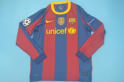 Koszulka Piłkarska FC Barcelona 2010/2011 Retro Długi Rękaw, Messi, Xavi, Iniesta Koszulka Piłkarska FC Barcelona 2010/2011 Retro Długi Rękaw, Messi, Xavi, Iniesta