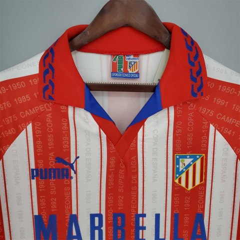 Koszulka Piłkarska Atletico Madryt 1995/1996 Home Retro Koszulka Piłkarska Atletico Madryt 1995/1996 Home Retro