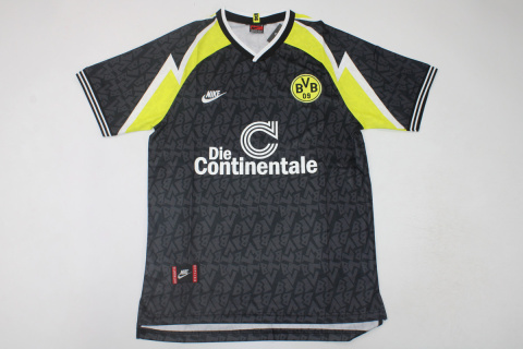 Koszulka Piłkarska Borussia Dortmund 1995/1996 Away Retro, Chapuisat, Moller, Sammer Koszulka Piłkarska Borussia Dortmund 1995/1996 Away Retro, Chapuisat, Moller, Sammer