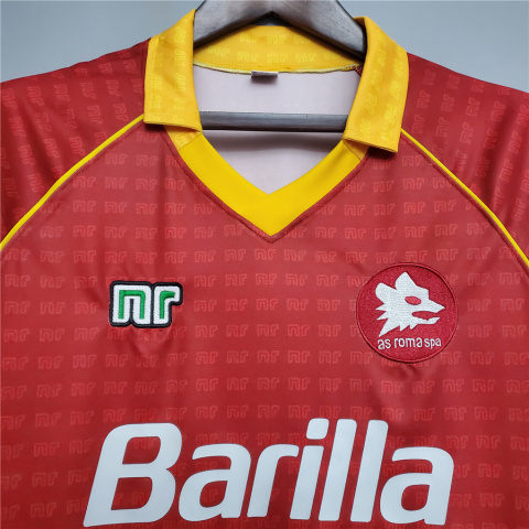 Koszulka Piłkarska AS Roma 1990/1991 Home Retro, Voller Koszulka Piłkarska AS Roma 1990/1991 Home Retro, Voller