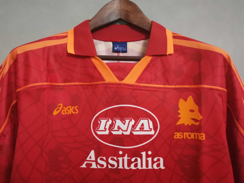 Koszulka Piłkarska AS Roma 1995/1996 Home Retro, TOTTI Koszulka Piłkarska AS Roma 1995/1996 Home Retro, TOTTI