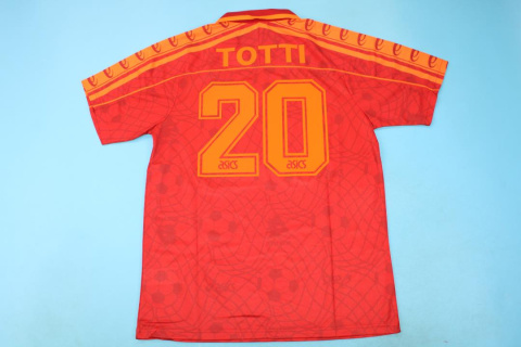 Koszulka Piłkarska AS Roma 1995/1996 Home Retro, TOTTI Koszulka Piłkarska AS Roma 1995/1996 Home Retro, TOTTI