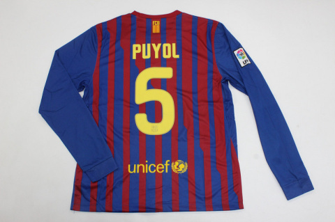 Koszulka Piłkarska FC Barcelona 2011/2012 Home Retro Długi Rękaw, Messi, Iniesta, Xavi Koszulka Piłkarska FC Barcelona 2011/2012 Home Retro Długi Rękaw, Messi, Iniesta, Xavi