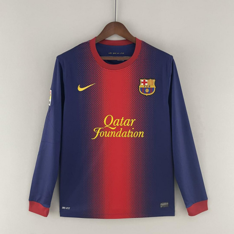 Koszulka Piłkarska FC Barcelona 2012/2013 Retro Długi Rękaw, Messi, Iniesta, Xavi Koszulka Piłkarska FC Barcelona 2012/2013 Retro Długi Rękaw, Messi, Iniesta, Xavi