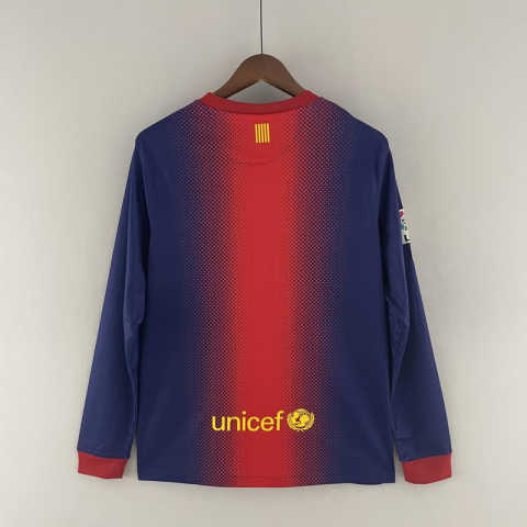 Koszulka Piłkarska FC Barcelona 2012/2013 Retro Długi Rękaw, Messi, Iniesta, Xavi Koszulka Piłkarska FC Barcelona 2012/2013 Retro Długi Rękaw, Messi, Iniesta, Xavi
