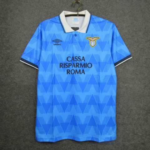 Koszulka Piłkarska Piłkarska Lazio Rzym 1989/1990 Koszulka Piłkarska Piłkarska Lazio Rzym 1989/1990