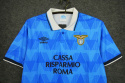 Koszulka Piłkarska Piłkarska Lazio Rzym 1989/1990 Koszulka Piłkarska Piłkarska Lazio Rzym 1989/1990
