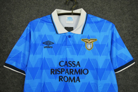 Koszulka Piłkarska Piłkarska Lazio Rzym 1989/1990 Koszulka Piłkarska Piłkarska Lazio Rzym 1989/1990