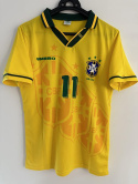 Koszulka Piłkarska Brazylia 1994 MŚ Home Retro, #11 Romario Koszulka Piłkarska Brazylia 1994 MŚ Home Retro, #11 Romario