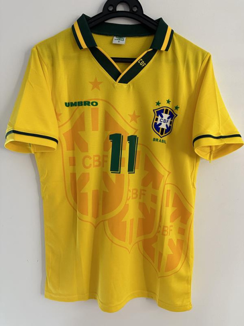 Koszulka Piłkarska Brazylia 1994 MŚ Home Retro, #11 Romario Koszulka Piłkarska Brazylia 1994 MŚ Home Retro, #11 Romario
