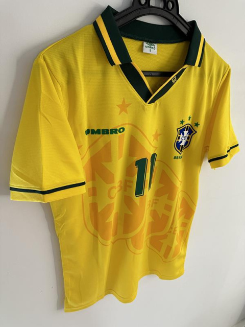 Koszulka Piłkarska Brazylia 1994 MŚ Home Retro, #11 Romario Koszulka Piłkarska Brazylia 1994 MŚ Home Retro, #11 Romario