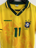 Koszulka Piłkarska Brazylia 1994 MŚ Home Retro, #11 Romario Koszulka Piłkarska Brazylia 1994 MŚ Home Retro, #11 Romario