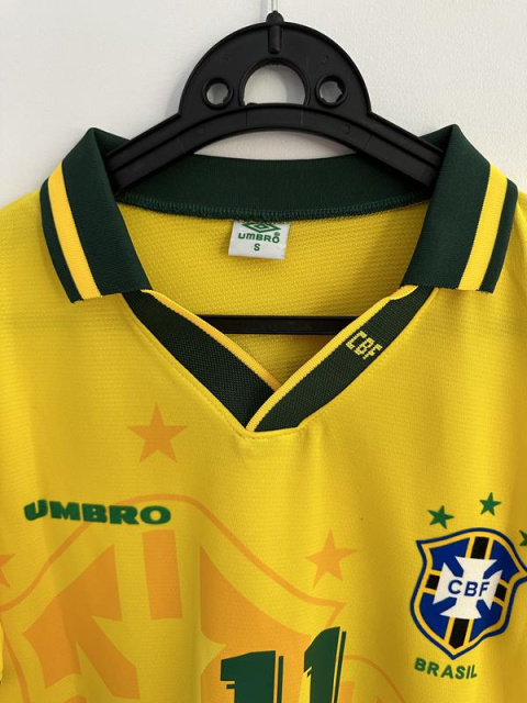 Koszulka Piłkarska Brazylia 1994 MŚ Home Retro, #11 Romario Koszulka Piłkarska Brazylia 1994 MŚ Home Retro, #11 Romario