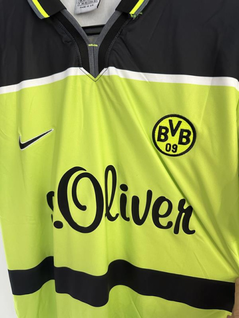 Koszulka Piłkarska Borussia Dortmund 1997/1998 Home Retro, Sammer, Moller, Chapuisat Koszulka Piłkarska Borussia Dortmund 1997/1998 Home Retro, Sammer, Moller, Chapuisat