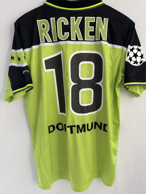 Koszulka Piłkarska Borussia Dortmund 1997/1998 Home Retro, Sammer, Moller, Chapuisat Koszulka Piłkarska Borussia Dortmund 1997/1998 Home Retro, Sammer, Moller, Chapuisat