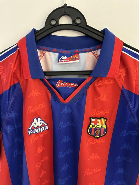 Koszulka Piłkarska FC Barcelona 1996/1997 Home Retro, Ronaldo, Figo, Guardiola Koszulka Piłkarska FC Barcelona 1996/1997 Home Retro, Ronaldo, Figo, Guardiola
