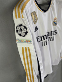 Koszulka Piłkarska Real Madryt 2023/2024 Home Fan Długi Rękaw, Bellingham, Vini Jr Koszulka Piłkarska Real Madryt 2023/2024 Home Fan Długi Rękaw, Bellingham, Vini Jr