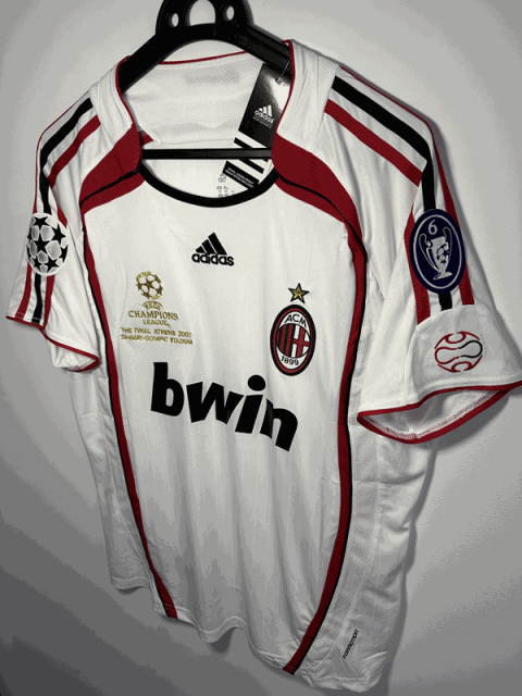 Koszulka Piłkarska AC Milan 2006/2007 UCL Final Away Retro Koszulka Piłkarska AC Milan 2006/2007 UCL Final Away Retro