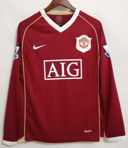 Koszulka Piłkarska Manchester United 2006/2007 Retro Długi Rękaw