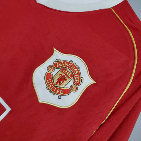 Koszulka Piłkarska Manchester United 2006/2007 Retro Długi Rękaw Koszulka Piłkarska Manchester United 2006/2007 Retro Długi Rękaw