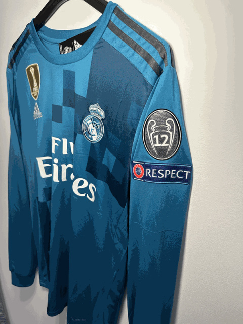 Koszulka Piłkarska Real Madryt 2017/18 Retro Dł. rękaw Wyjazdowa,Ronaldo Koszulka Piłkarska Real Madryt 2017/18 Retro Dł. rękaw Wyjazdowa,Ronaldo