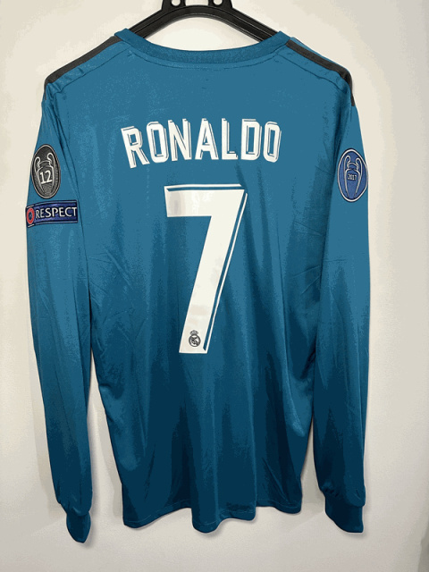 Koszulka Piłkarska Real Madryt 2017/2018 Retro Dł. rękaw Away, #7 Ronaldo Koszulka Piłkarska Real Madryt 2017/2018 Retro Dł. rękaw Away, #7 Ronaldo