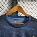 Koszulka Piłkarska Real Madryt 2019/20 Granatowa Retro Koszulka Piłkarska Real Madryt 2019/20 Granatowa Retro