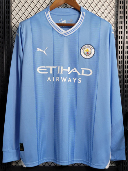 Koszulka piłkarska Manchester City 2023/2024 Home Dł Rękaw Koszulka piłkarska Manchester City 2023/2024 Home Dł Rękaw