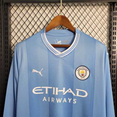 Koszulka piłkarska Manchester City 2023/2024 Home Dł Rękaw Koszulka piłkarska Manchester City 2023/2024 Home Dł Rękaw