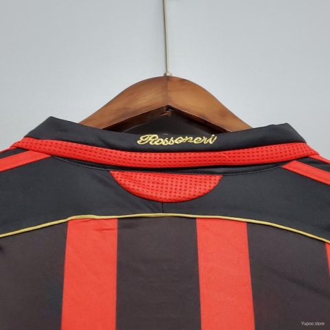 Koszulka Piłkarska AC Milan 2006/2007 Home Retro Dł Rękaw Koszulka Piłkarska AC Milan 2006/2007 Home Retro Dł Rękaw