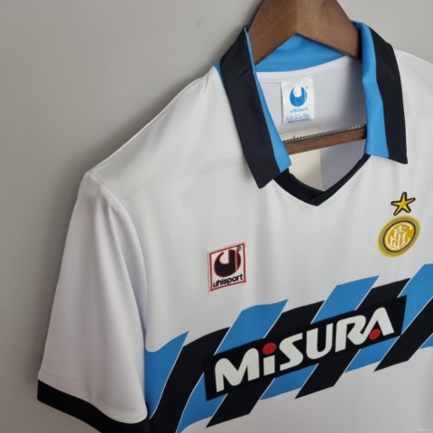 Koszulka Piłkarska Inter Mediolan 1990/1991 Away Retro, Matthaus, Bergomi, Klinsmann Koszulka Piłkarska Inter Mediolan 1990/1991 Away Retro, Matthaus, Bergomi, Klinsmann