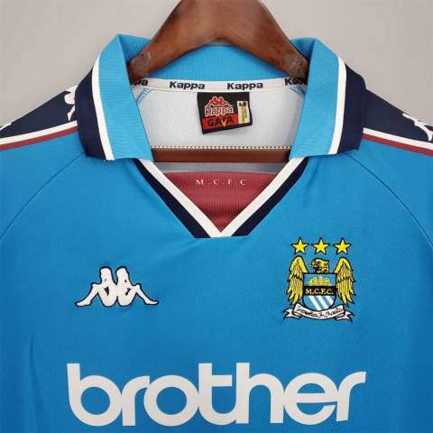 Koszulka Piłkarska Manchester City 1998/1999 Home Retro Koszulka Piłkarska Manchester City 1998/1999 Home Retro