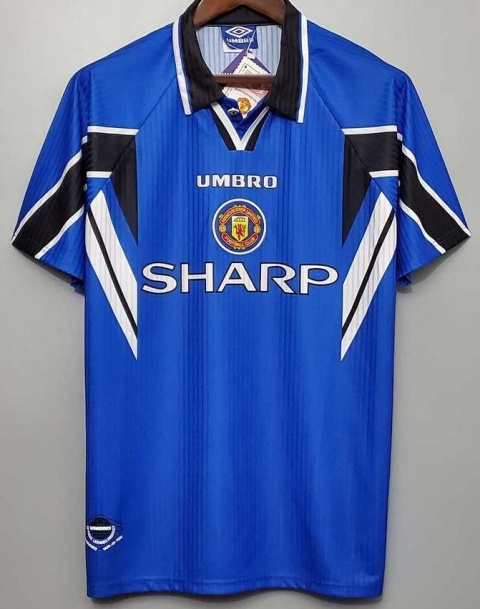 Koszulka Piłkarska Manchester United 1996/1997 Away Retro, Beckham, Cantona, Giggs, Scholes Koszulka Piłkarska Manchester United 1996/1997 Away Retro, Beckham, Cantona, Giggs, Scholes