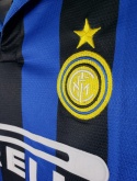 Koszulka Piłkarska Inter Mediolan 1998/1999 Home Retro Długi Rękaw, Ronaldo, Baggio Koszulka Piłkarska Inter Mediolan 1998/1999 Home Retro Długi Rękaw, Ronaldo, Baggio