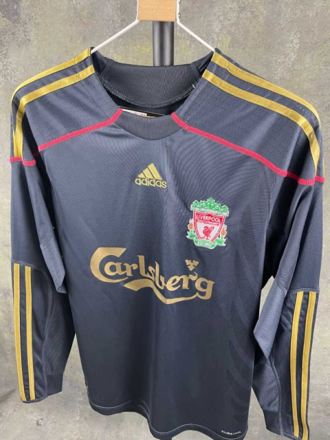 Koszulka Piłkarska Liverpool FC 2009/2010 Away Retro Długi Rękaw, Gerrard, Torres Koszulka Piłkarska Liverpool FC 2009/2010 Away Retro Długi Rękaw, Gerrard, Torres
