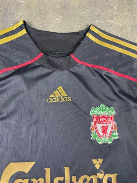 Koszulka Piłkarska Liverpool FC 2009/2010 Away Retro Długi Rękaw, Gerrard, Torres Koszulka Piłkarska Liverpool FC 2009/2010 Away Retro Długi Rękaw, Gerrard, Torres