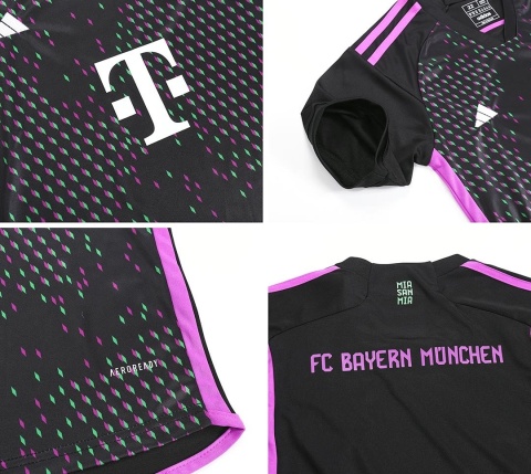 Piłkarski Komplet Strój Dziecięcy Bayern Monachium Away 2023/2024 Piłkarski Komplet Strój Dziecięcy Bayern Monachium Away 2023/2024