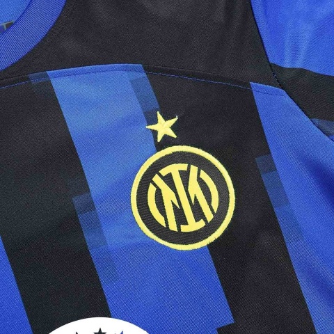 Komplet Dziecięcy Strój Piłkarski Inter Mediolan Home 2023/2024, Lautaro, Barella Komplet Dziecięcy Strój Piłkarski Inter Mediolan Home 2023/2024, Lautaro, Barella