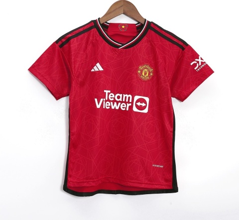 Piłkarski Komplet Strój Dziecięcy Manchester United Home 2023/2024 Piłkarski Komplet Strój Dziecięcy Manchester United Home 2023/2024