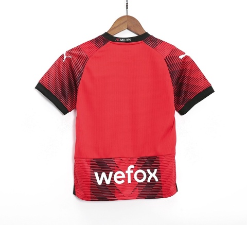 Komplet Dziecięcy Strój Piłkarski AC Milan Home 2023/2024, Rafael Leao Komplet Dziecięcy Strój Piłkarski AC Milan Home 2023/2024, Rafael Leao