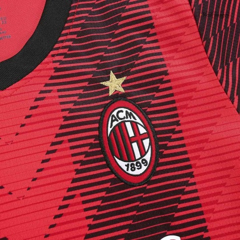 Komplet Dziecięcy Strój Piłkarski AC Milan Home 2023/2024, Rafael Leao Komplet Dziecięcy Strój Piłkarski AC Milan Home 2023/2024, Rafael Leao