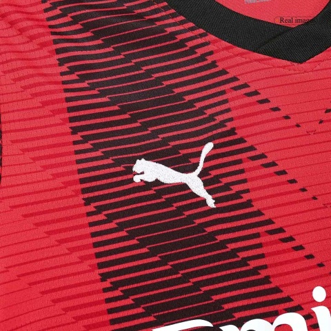 Komplet Dziecięcy Strój Piłkarski AC Milan Home 2023/2024, Rafael Leao Komplet Dziecięcy Strój Piłkarski AC Milan Home 2023/2024, Rafael Leao