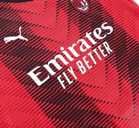 Komplet Dziecięcy Strój Piłkarski AC Milan Home 2023/2024, Rafael Leao Komplet Dziecięcy Strój Piłkarski AC Milan Home 2023/2024, Rafael Leao