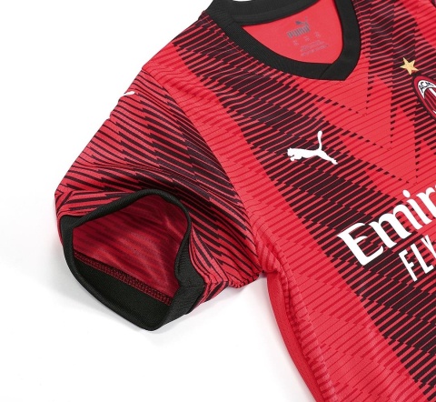 Komplet Dziecięcy Strój Piłkarski AC Milan Home 2023/2024, Rafael Leao Komplet Dziecięcy Strój Piłkarski AC Milan Home 2023/2024, Rafael Leao