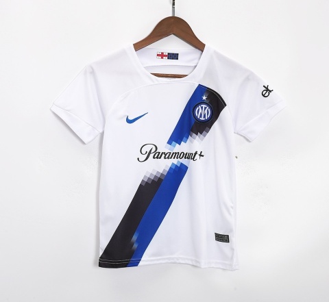 Komplet Dziecięcy Strój Piłkarski Inter Mediolan Away 2023/2024, Lautaro, Barella Komplet Dziecięcy Strój Piłkarski Inter Mediolan Away 2023/2024, Lautaro, Barella