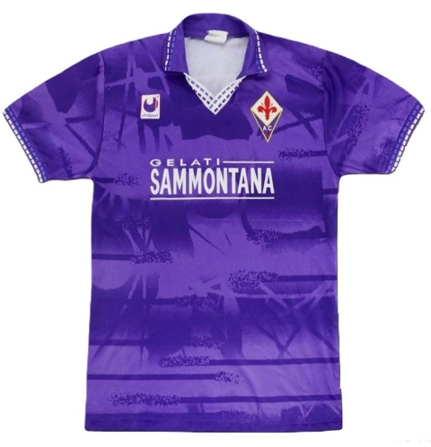 Koszulka Piłkarska AC Fiorentina 1994/1995 Home Retro, Batistuta, Rui Costa Koszulka Piłkarska AC Fiorentina 1994/1995 Home Retro, Batistuta, Rui Costa