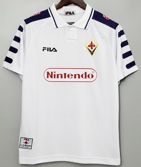 Koszulka Piłkarska AC Fiorentina 1998/1999 Away Retro, BATISTUTA, Rui Costa Koszulka Piłkarska AC Fiorentina 1998/1999 Away Retro, BATISTUTA, Rui Costa